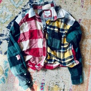 American Eagle Cropped Flannel